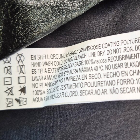 Forever 21Black Faux Leather Mini Skirt Sz Med Lined NWT Whimsygoth Edgy Rocker - Picture 4 of 8